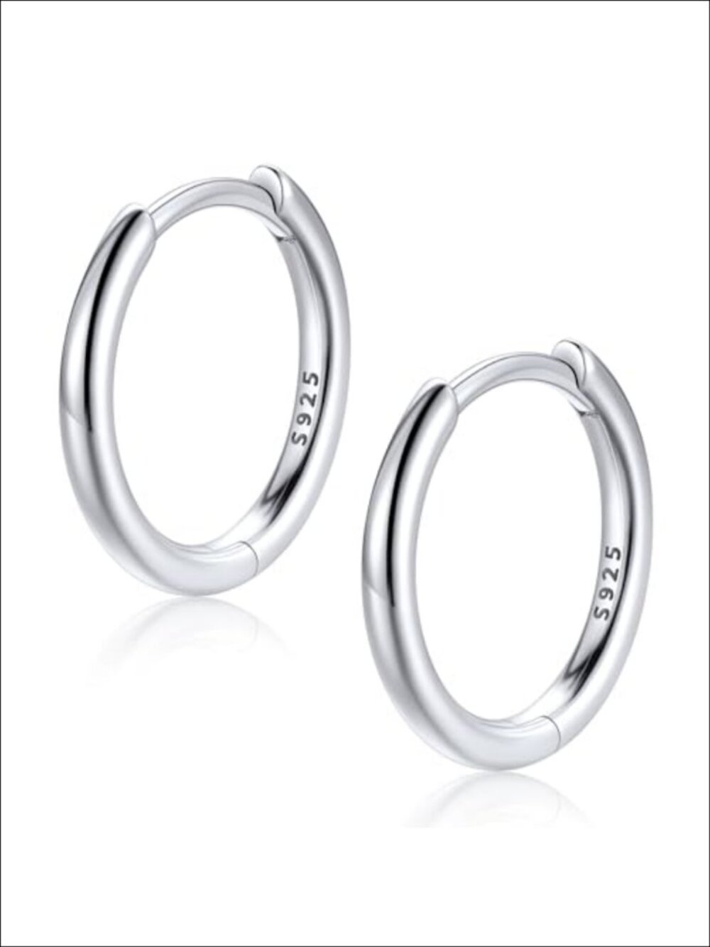 925 Sterling Silver Huggie Hoop Earrings Small Hypoallergenic Cartilage